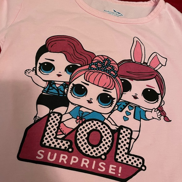 5 for $20-Little Girls LOL Surprise long-sleeved tee-EUC-Sz 5-6. - Picture 2 of 5